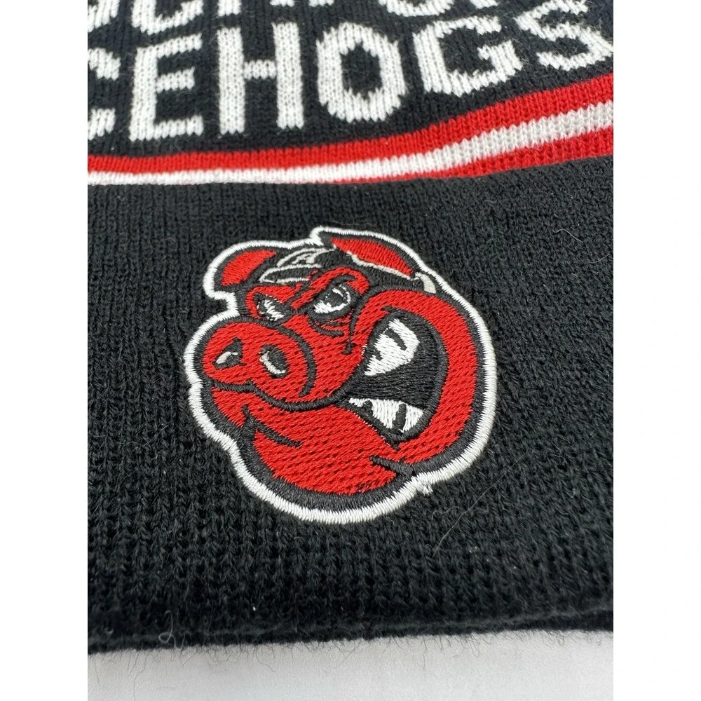 Rockford‎ IceHogs Hat Adult One Size AHL Winter Beanie Fits Embroidered Hamilton